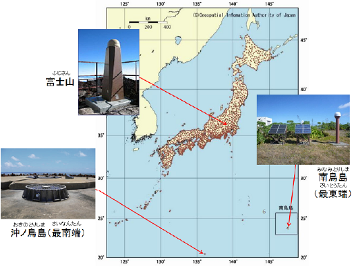 全国の電子基準点と特殊電子基準点