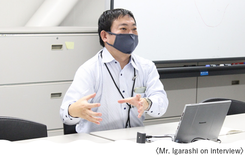 Mr. Igarashi on interview