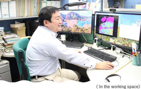 In the working space