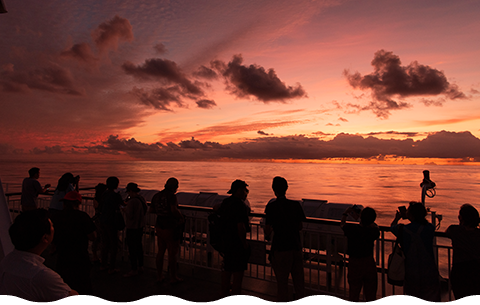 Snapshot from the Okinotorishima Island inspection tour