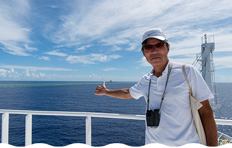Snapshot during the Okinotorishima Island cruise