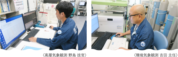 高層気象観測　野島技官